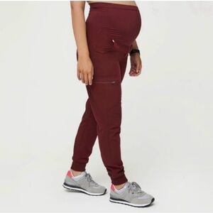 Burgundy Maternity Joggers - Zamora